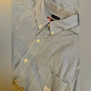 Chaps Light Blue Plaid Casual Shirt